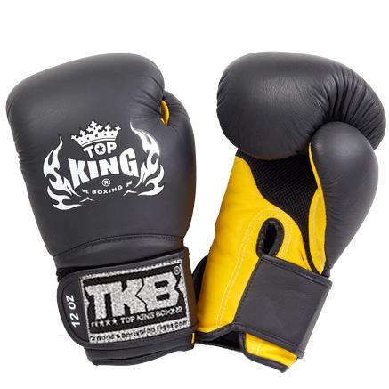 Guantes de boxeo Top King "Super Air" negros / amarillos