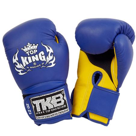 Guantes de boxeo Top King "Super Air" azules / amarillos